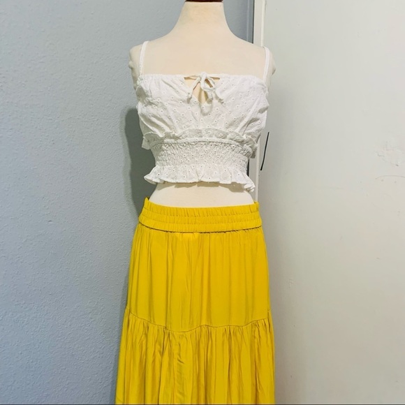 Wild Fable Women White Embroidery Crop Top Size Small 100% Cotton - Picture 4 of 9